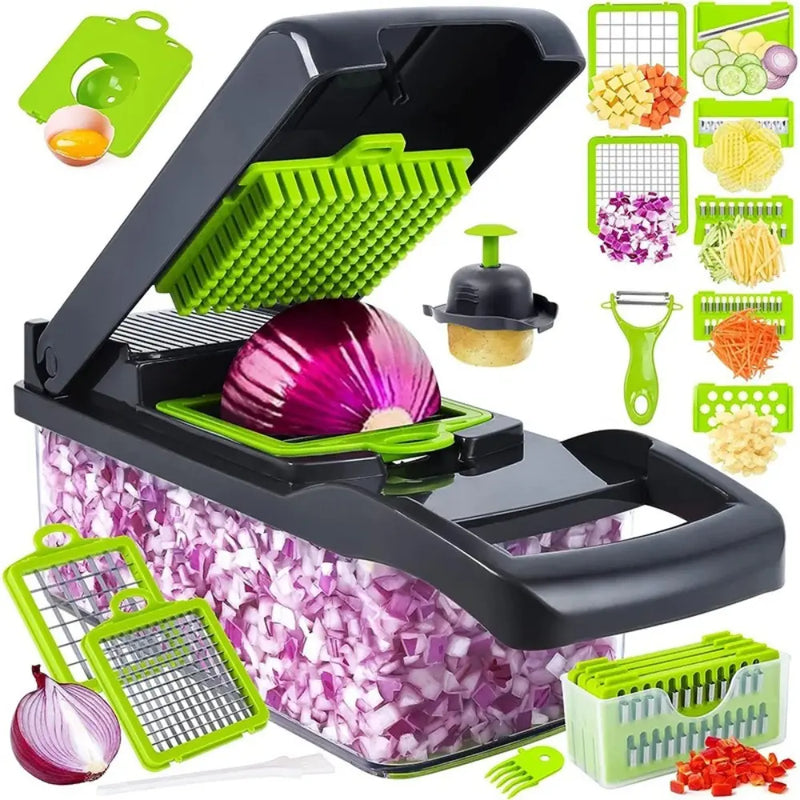 Cortador de Legumes Multifuncional 12 em 1 - LabelExpress