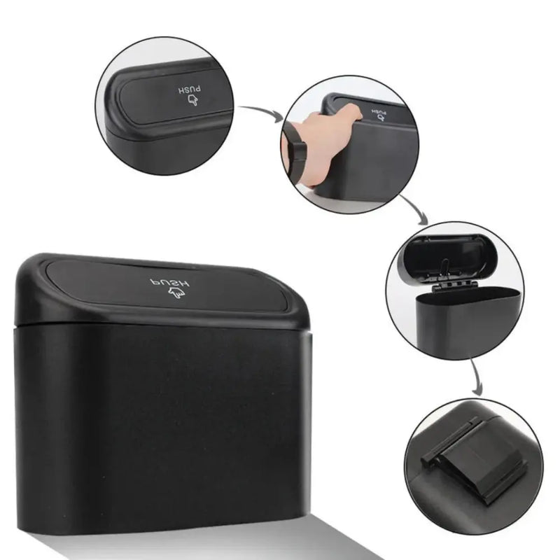 Lixeira A Prova D'Água com Suporte para Carro - Label Express