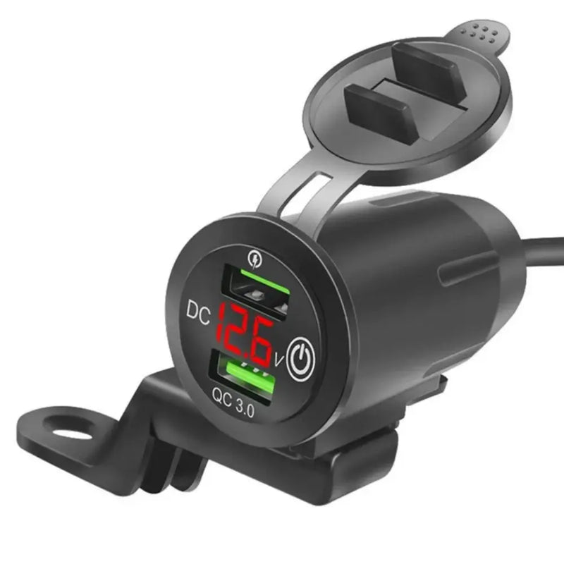 Carregador USB Duplo para Veículos e Motos - LabelExpress