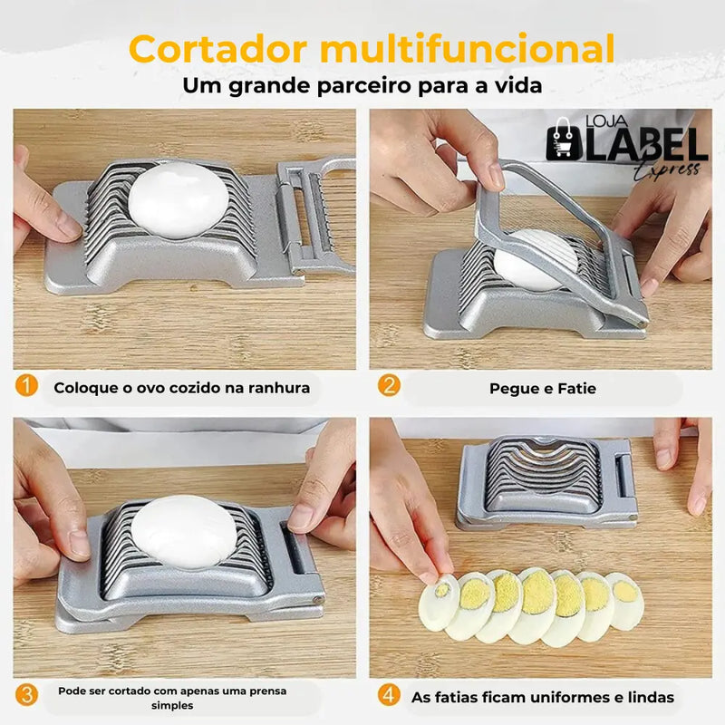 Cortador de Ovos em Aço Inox Multiuso - LabelExpress