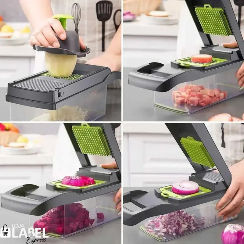 Cortador de Legumes Multifuncional 12 em 1 - LabelExpress