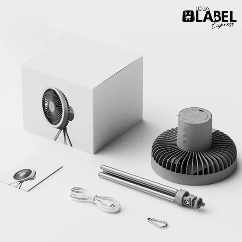 Ventilador Portátil Recarregável 10000mAh - LabelExpress