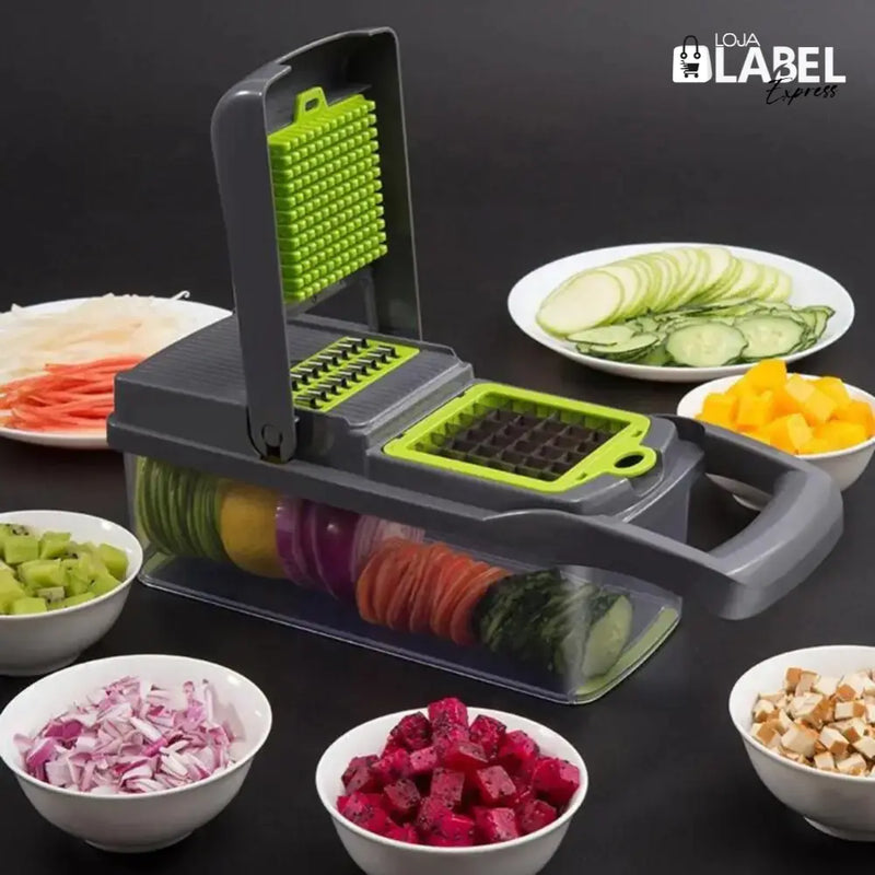 Cortador de Legumes Multifuncional 12 em 1 - LabelExpress