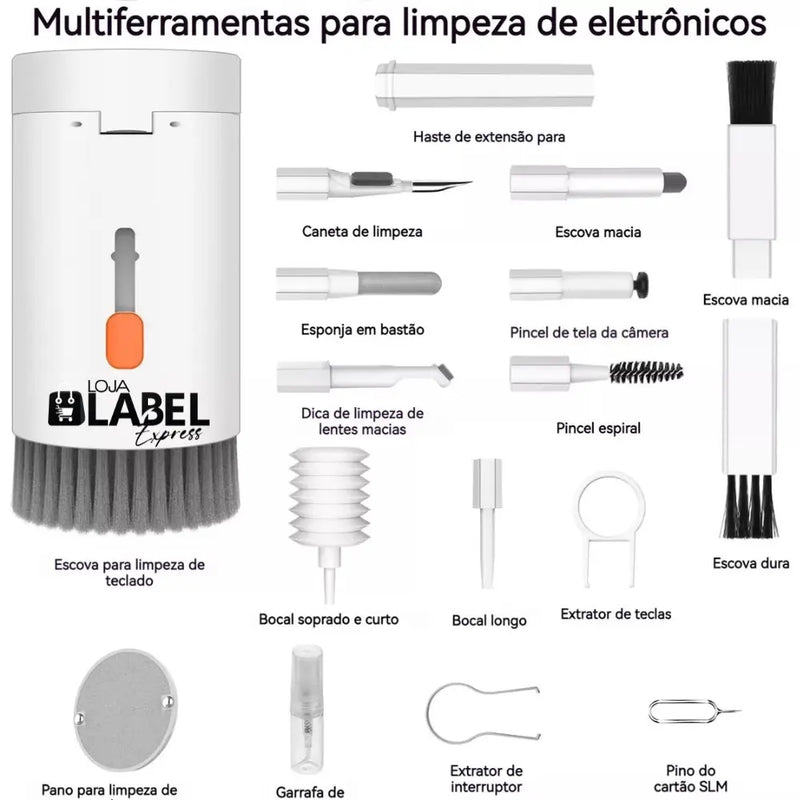 Kit de Limpeza Multifuncional 20 em 1 Super Cleaning - LabelExpress