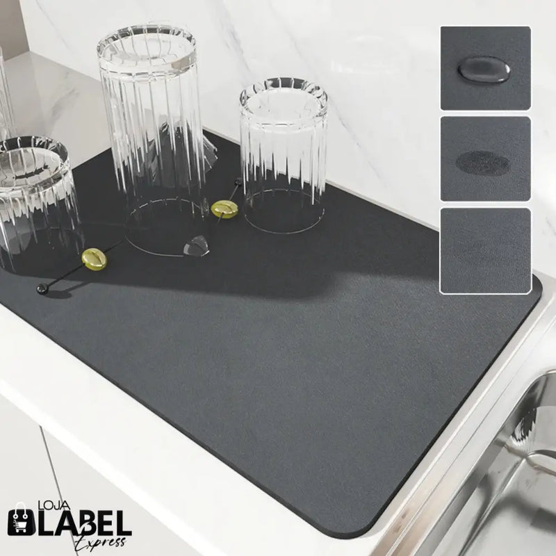 Tapete Escorredor Absorvente Mágico - LabelExpress