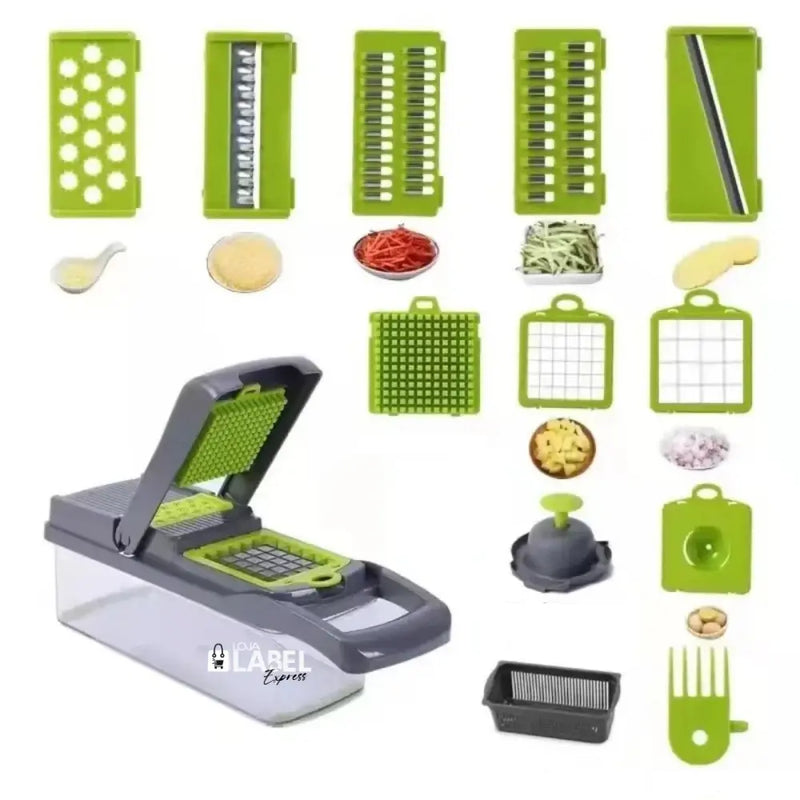 Cortador de Legumes Multifuncional 12 em 1 - LabelExpress