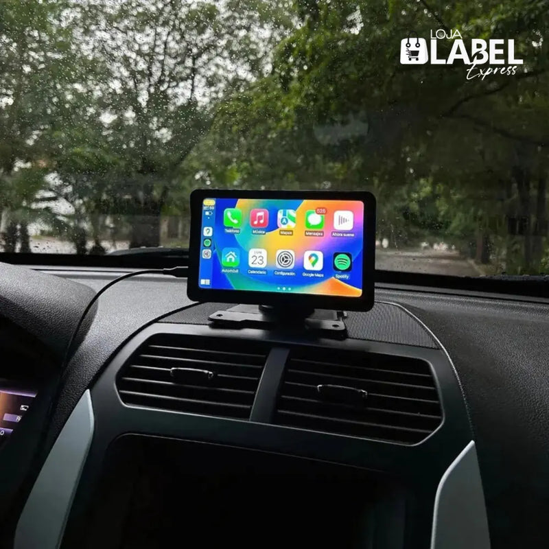 Tela Multimídia com CarPlay PrimeTela Pro 7" + Câmera de Ré - LabelExpress
