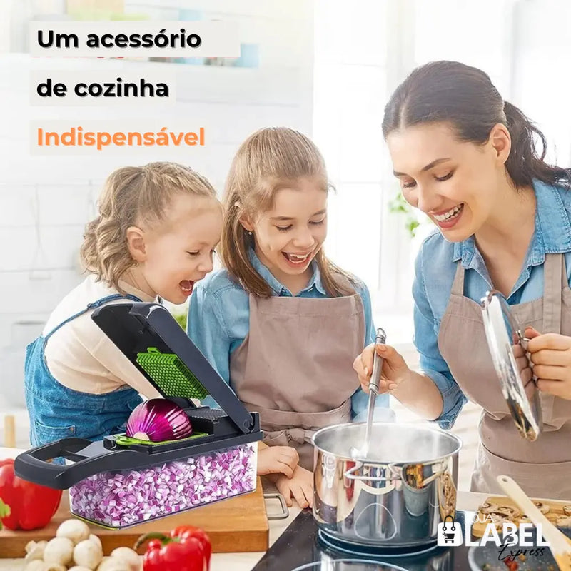 Cortador de Legumes Multifuncional 12 em 1 - LabelExpress