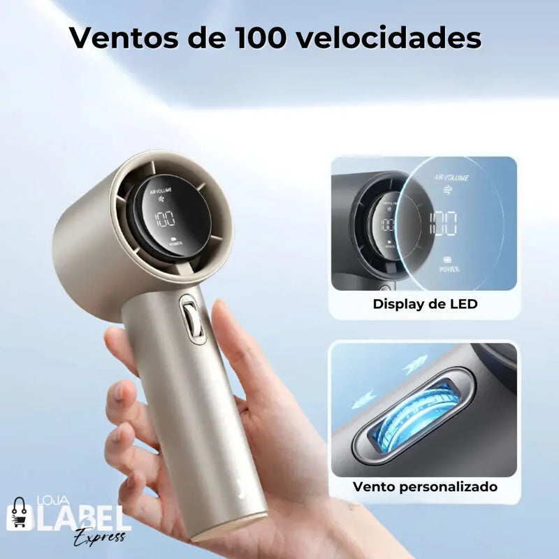 Mini ventilador de mão portátil JISULIFE - LabelExpress