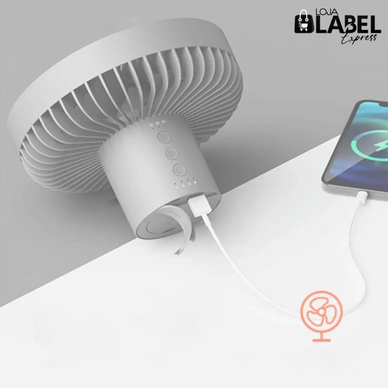 Ventilador Portátil Recarregável 10000mAh - LabelExpress