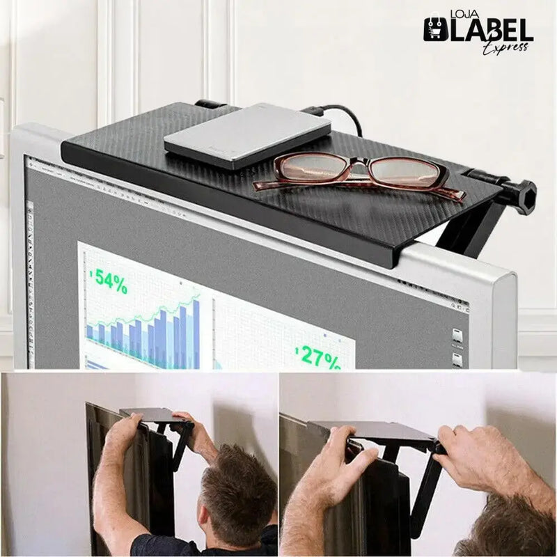 Prateleira superior ajustavel para Tv - LabelExpress