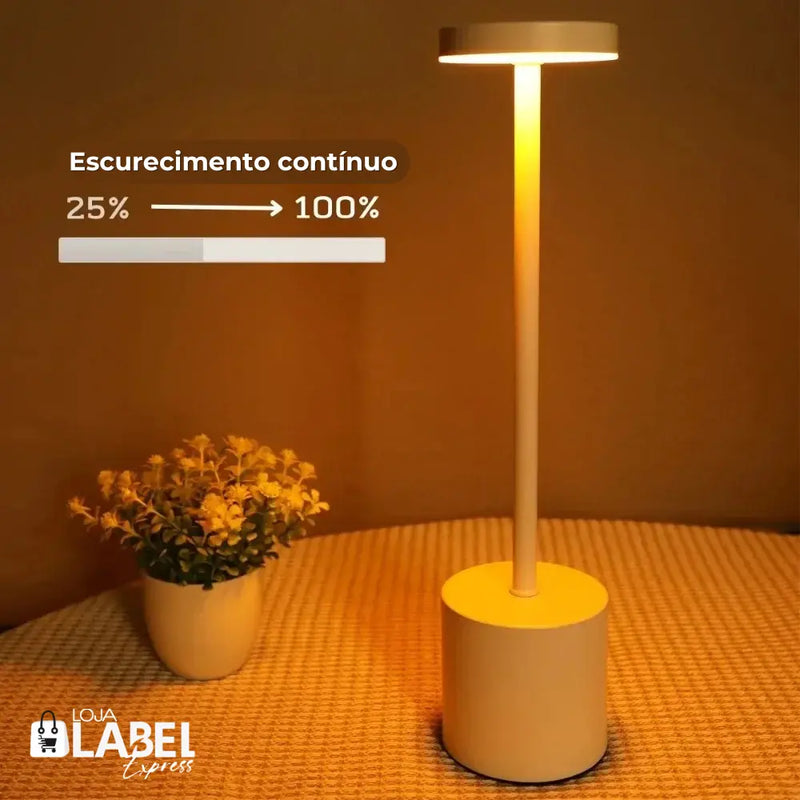 Luminária de Mesa Recarregavel - Sem Fio-  Light Clear
