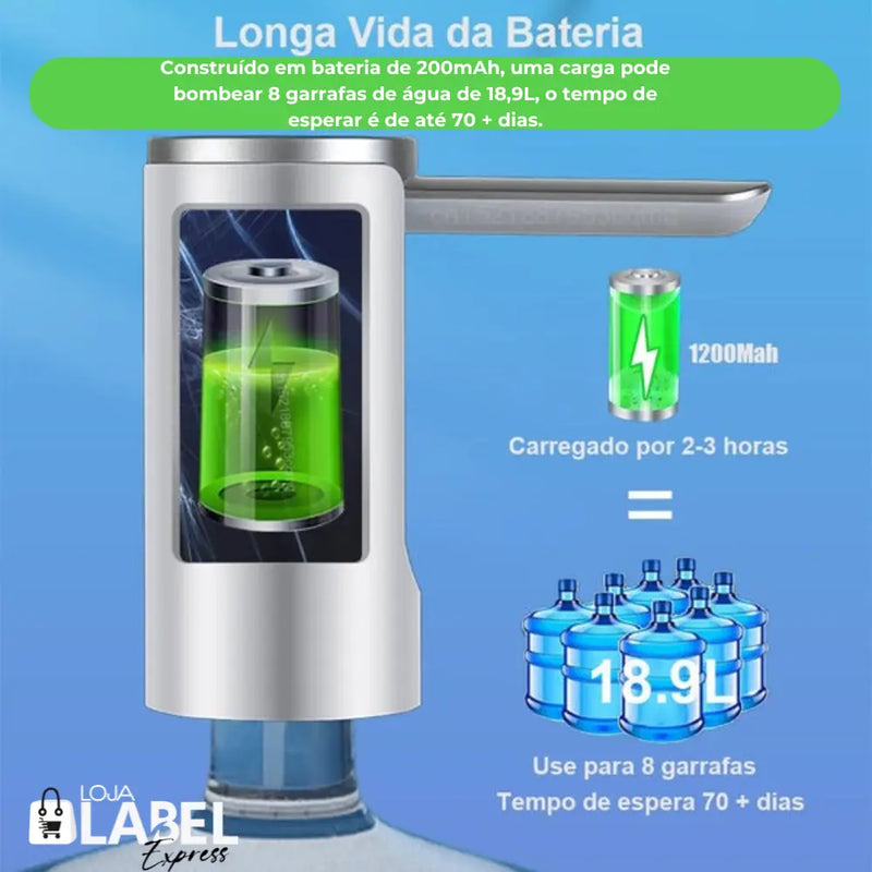 Bomba automatica para Galão de agua Clear water - LabelExpress