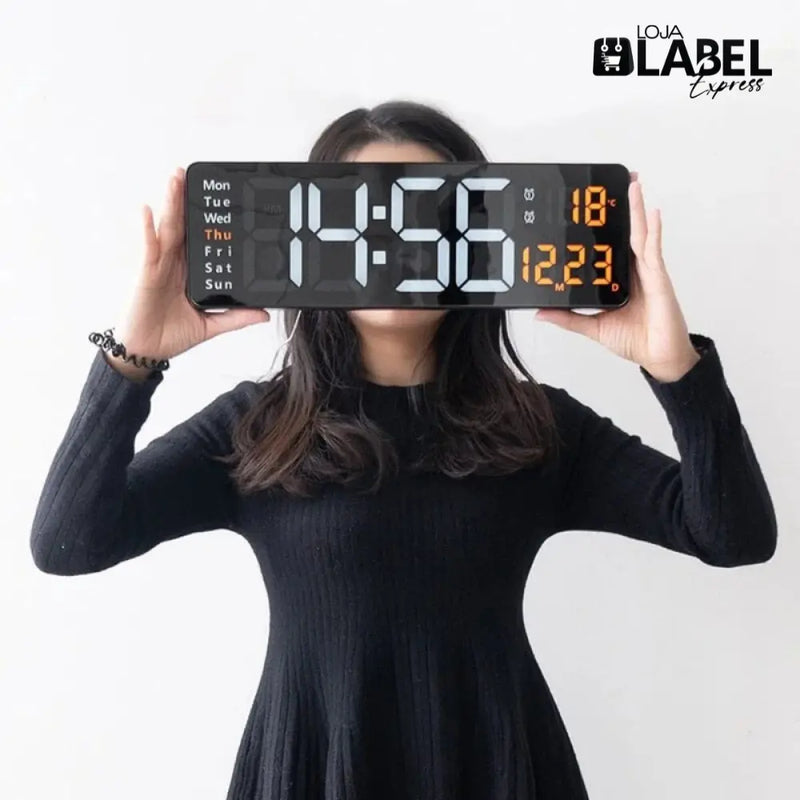 Relógio de parede digital - LabelExpress