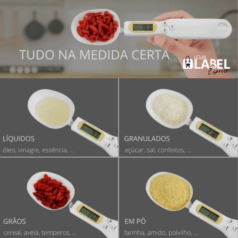 Colher de Medida com Balança digital - LabelExpress