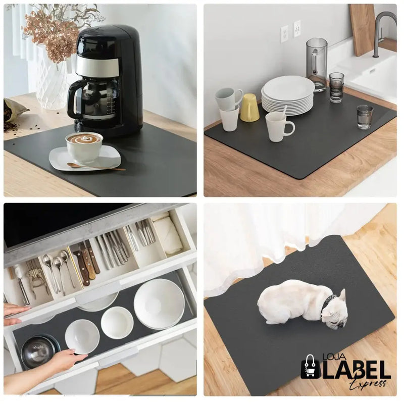 Tapete Escorredor Absorvente Mágico - LabelExpress