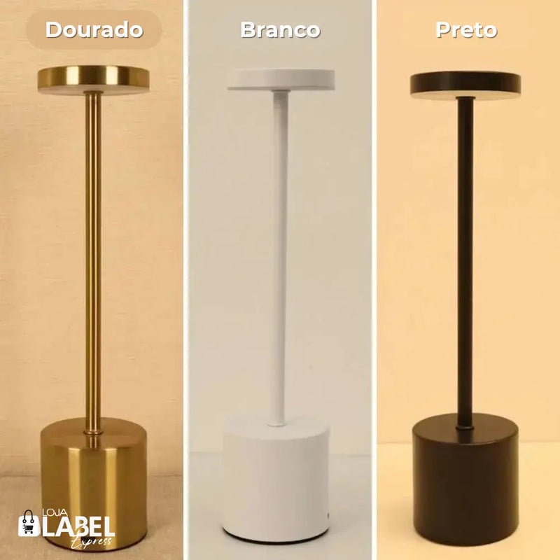 Luminária de Mesa Recarregavel - Sem Fio-  Light Clear