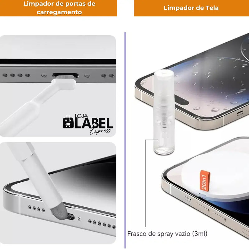 Kit de Limpeza Multifuncional 20 em 1 Super Cleaning - LabelExpress