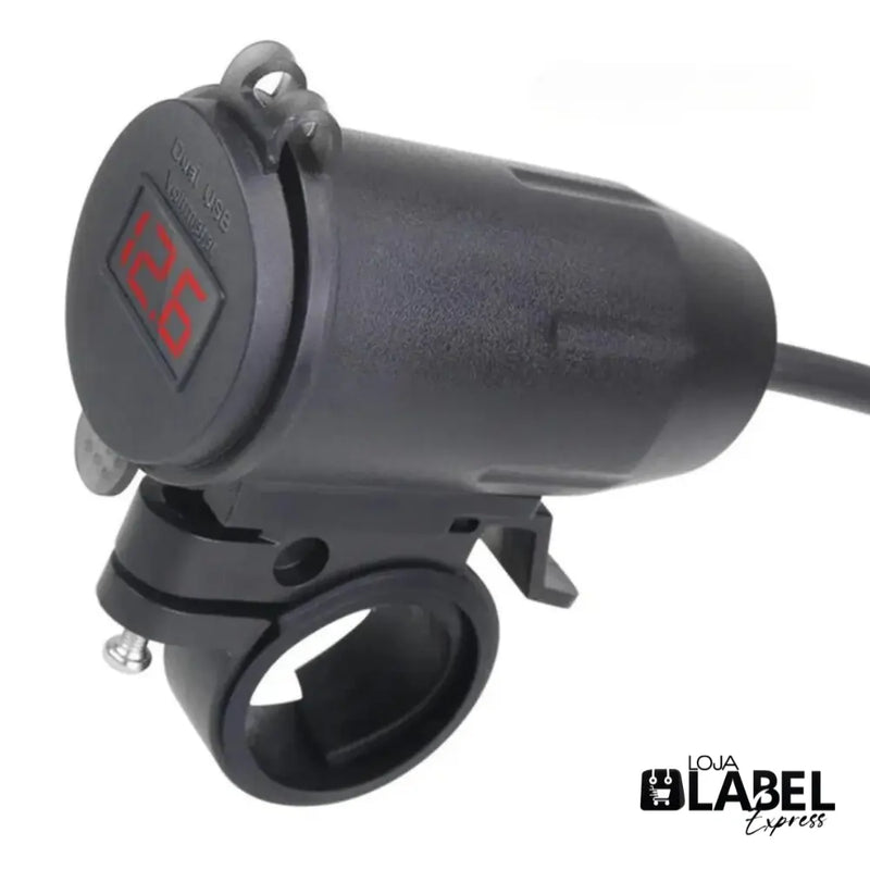 Carregador USB Duplo para Veículos e Motos - LabelExpress