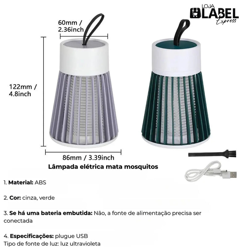 Lâmpada Ultravioleta Mata Mosquitos - Label Express